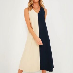 Navy and Tan Sallie Dress Tuckernuck